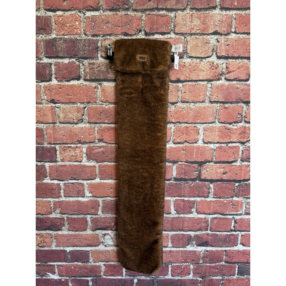 UGG Brown Faux Fur Pull Through Scarf Womens Winter Plush Neck Warmer